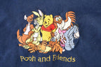 Vintage 1990s Winnie The Pooh And Friends Embroidered Fleece Disney Crewneck Sweater Men's XL
