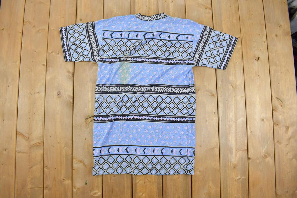 Vintage 1990s Bluestone Sport Geometric Patterned T Shirt