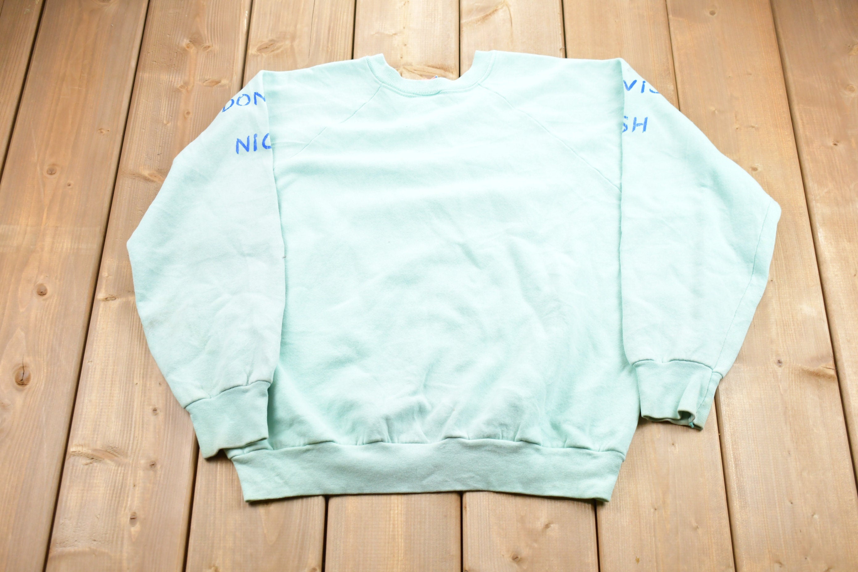 Vintage 1980s Great Grandmas Gang Panda Raglan Crewneck Sweatshirt
