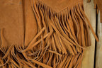 Vintage 1970s Aztec Pioneer Fringe Leather Western Jacket Made In USA