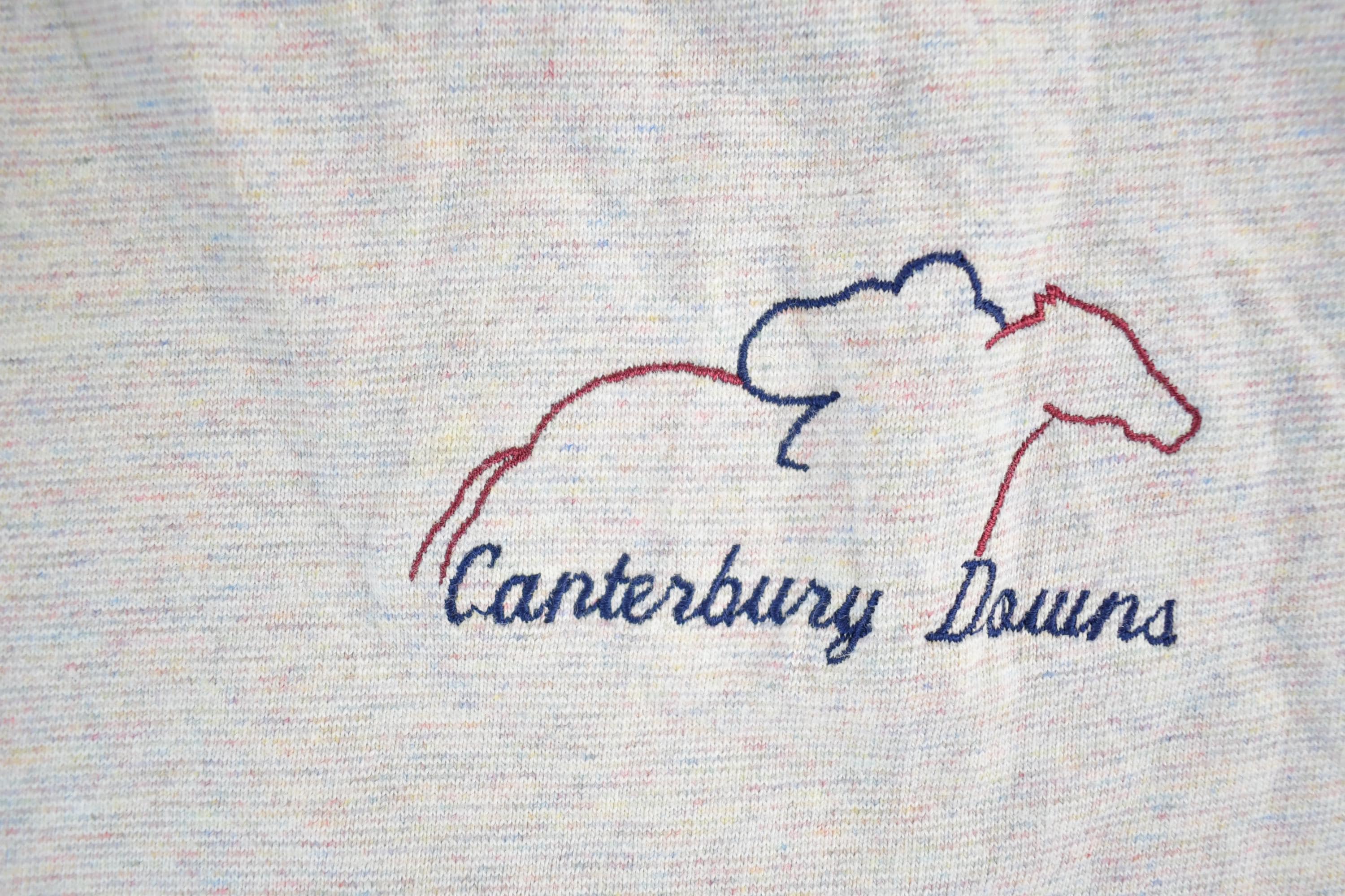 Vintage 1990s Canterbury Downs Double Collar Doubler Sleeve Souvenir T-Shirt Mens Medium Oversized