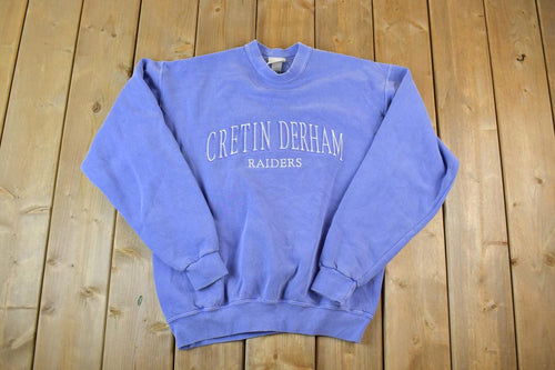 Vintage 1990s Cretin Derham Raiders Crewneck Sweatshirt / 90s Crewneck / Souvenir Sweater / Streetwear / Travel And Vacation