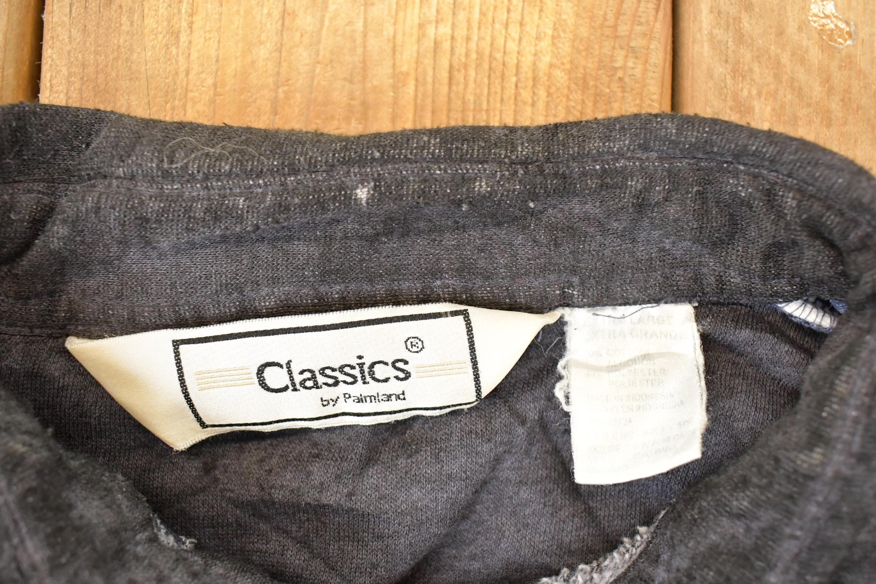 Vintage 1990s Classics By Palmland Button Up Color Block Crewneck Sweatshirt Mens L