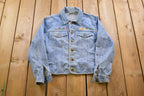 Vintage 1990s Winnie The Pooh Floral Embroidered Denim Jean Jacket