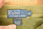 Vintage 1990s Polo By Ralph Lauren Orange Horse Quarter Button Up Shirt Men's L
