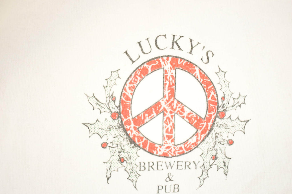 Vintage 1990s Lucky's Brewery Santa Souvenir Travel T-Shirt Men's XL