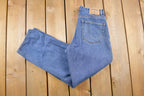 Vintage 1990s Eddie Bauer Plaid Lined Denim Jeans