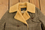 Vintage 1970s Duntex Zoeppritz Fur Lined Plaid Wool Long Coat