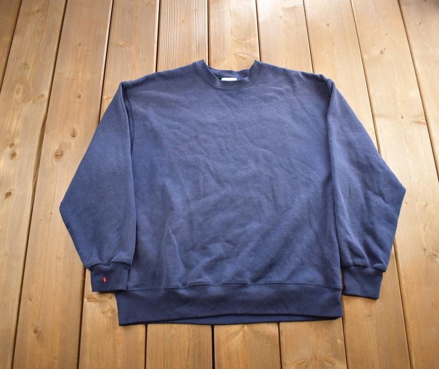 Vintage 1990s Blank Blue Crewneck Sweatshirt