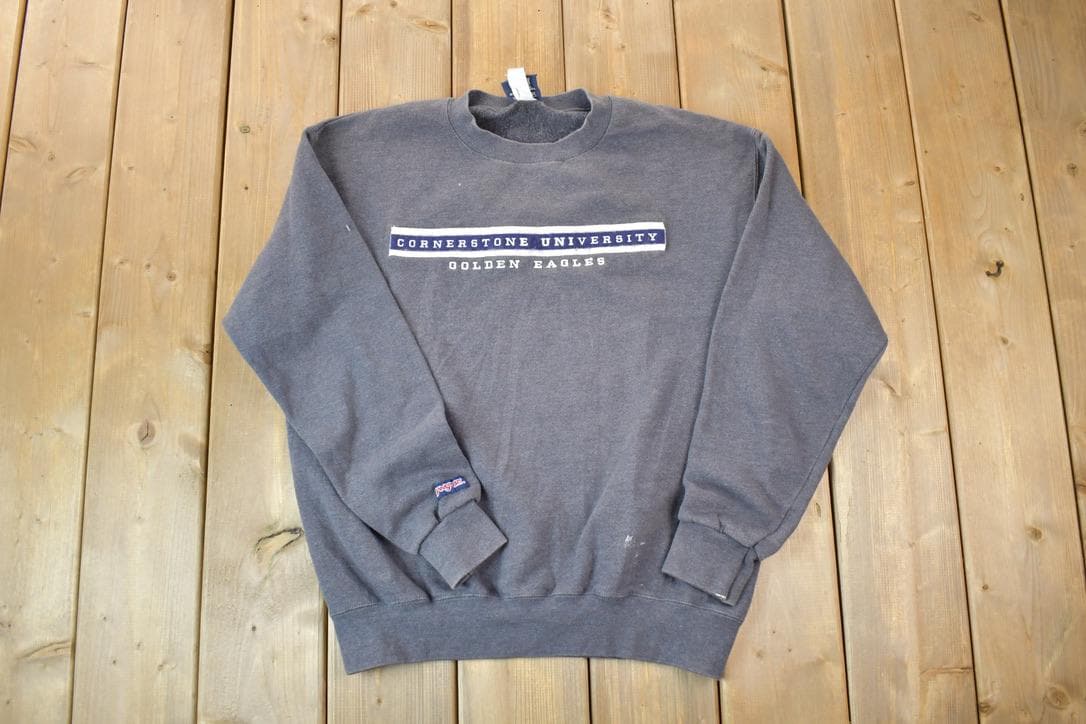 Vintage 1990s Cornerstone University Golden Eagles Jansport Collegiate Crewneck