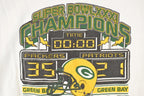 Vintage 1997 Green Bay Packers Super Bowl Champions Graphic Print NFL Football Crewneck Sweatshirt Men's L