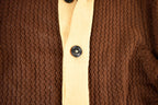 Vintage 1960s Knit Full Length Hooded Long Coat Men's Medium