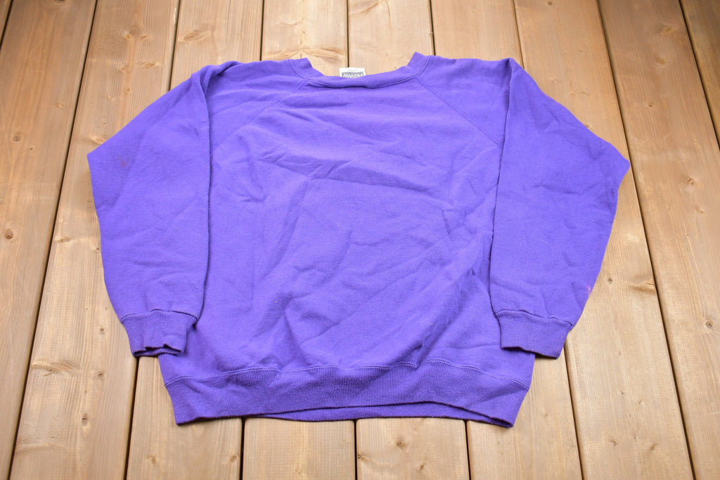 Vintage 1990s Hanes Her Way Leaves Graphic Crewneck Sweatshirt