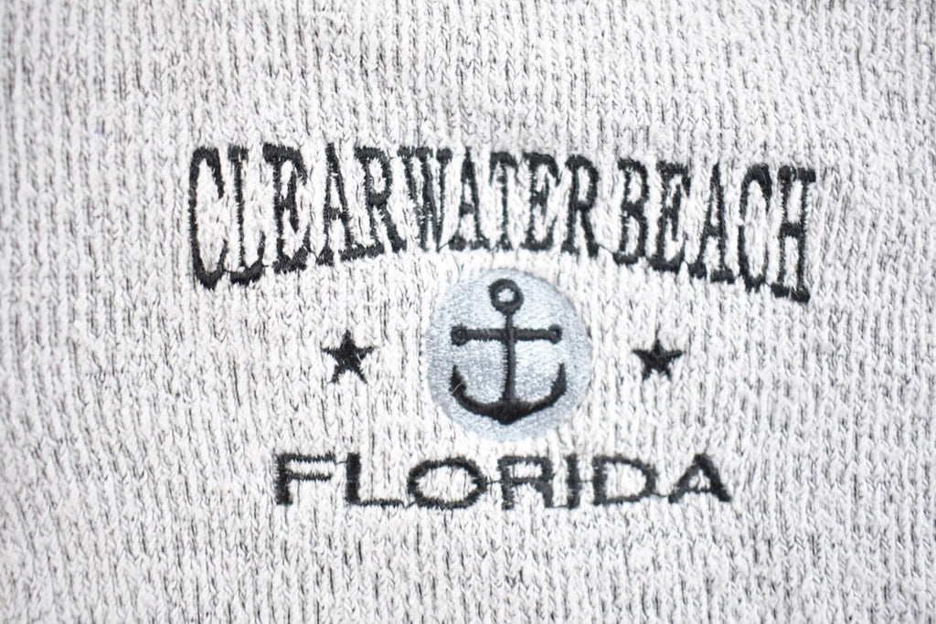 Vintage 1990s Clearwater Beach Florida Quarter Zip Sweatshirt