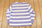 Vintage 1980's Polo Ralph Lauren Striped Crown Crest Crewneck Sweatshirt Men's Medium