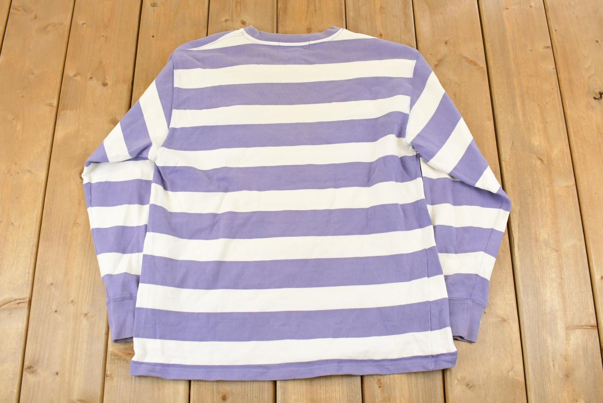 Vintage 1980's Polo Ralph Lauren Striped Crown Crest Crewneck Sweatshirt Men's Medium / Small Pony Embroidered / 80s Ralph Lauren