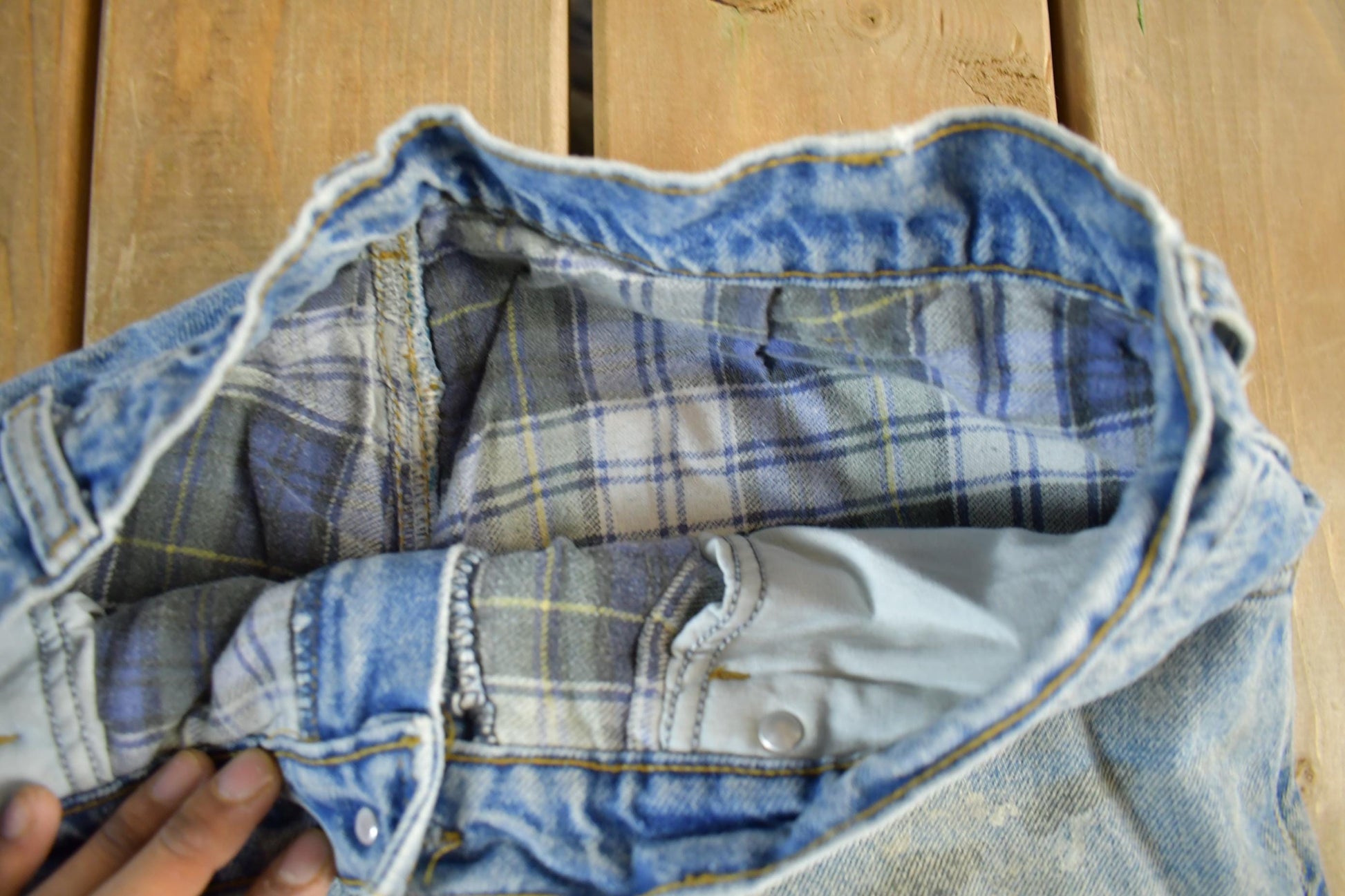 Vintage 2000s Carhartt Distressed Flannel Lined Denim Work Jeans Men's 34 x 33