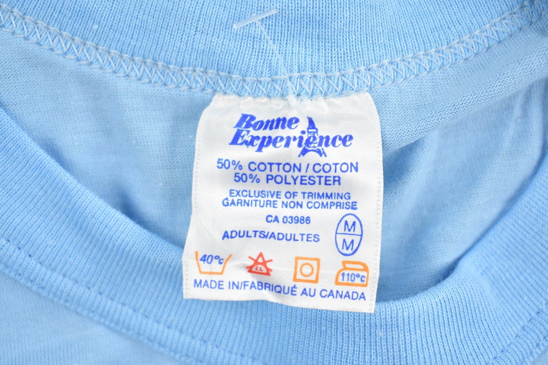 Vintage 1990s Blank Blue Ringer T-Shirt