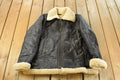 Vintage 1980s Shearling Leather Fur Jacket Men's 2XL /