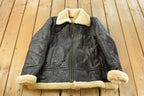 Vintage 1980s Shearling Leather Fur Jacket Men's 2XL /