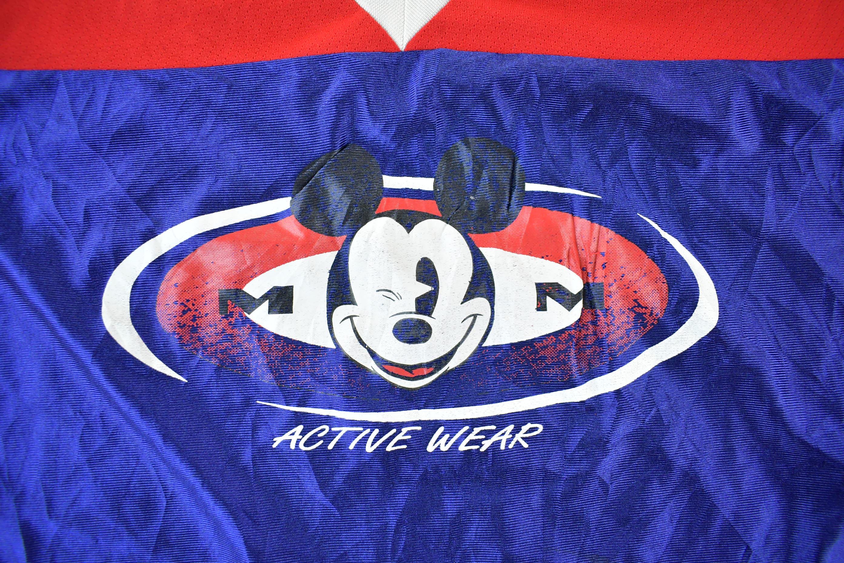 Vintage 1990s Mickey Mouse Disney Cartoon Promo Soccer Jersey Men's Large
