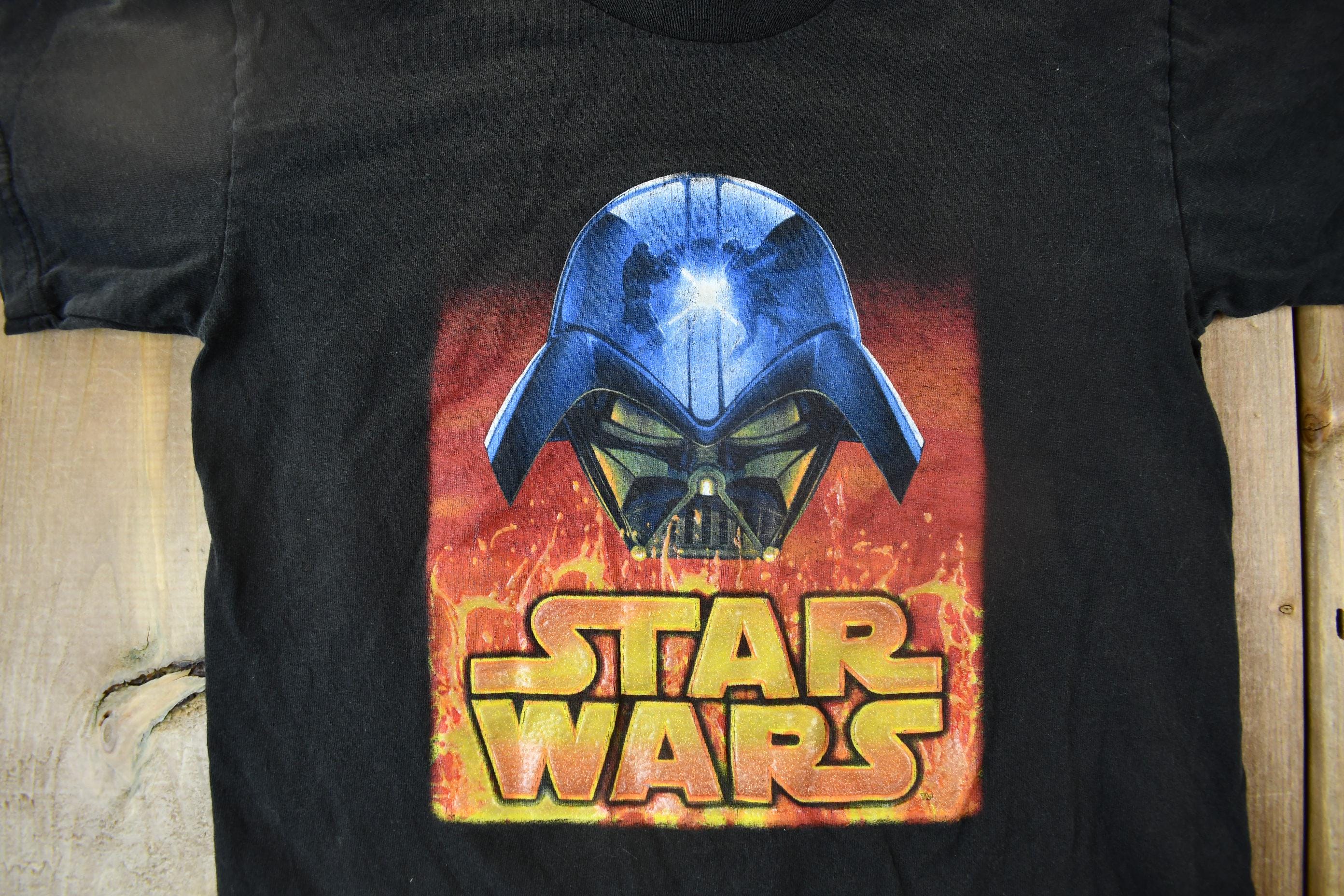 Vintage Y2K Star Wars Darth Vader Clone Wars Graphic Youth Sized T-Shirt / Vintage Star Wars / Vader Shirt