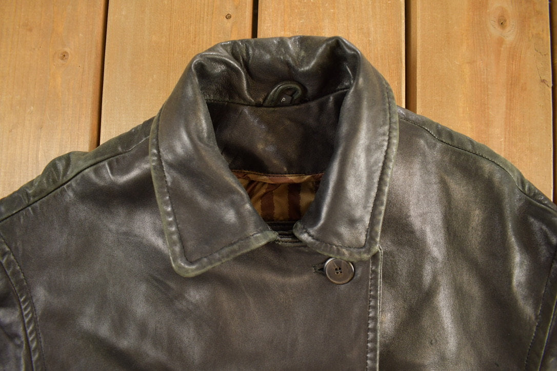 Vintage 1990s Danier Leather Trench Coat