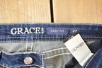 Vintage Deadstock Y2K Grace LA Bedazzled Low Rise Jeans Women's Size 27 x 32