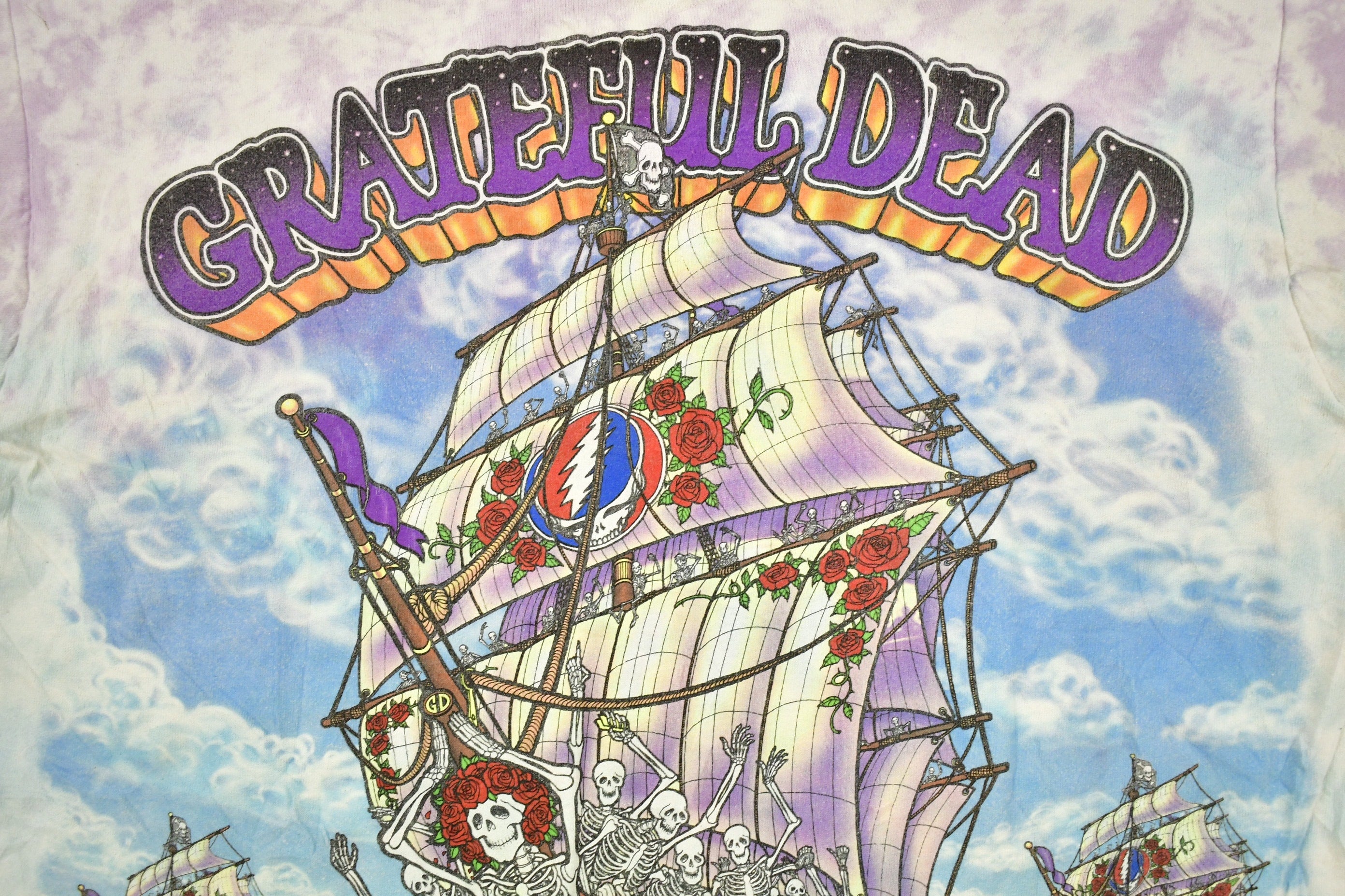 Vintage 1993 Grateful Dead Ship Of Fools All Over Print Pirate T-shirt
