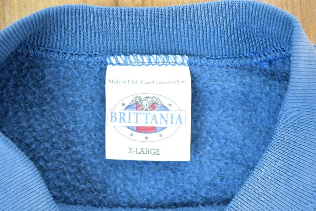 Vintage 1990s Brittania Blank Blue Crewneck Sweatshirt