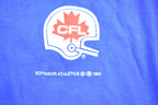 Vintage 1990s Winnipeg Blue Bombers CFL Softwear Graphic T-Shirt