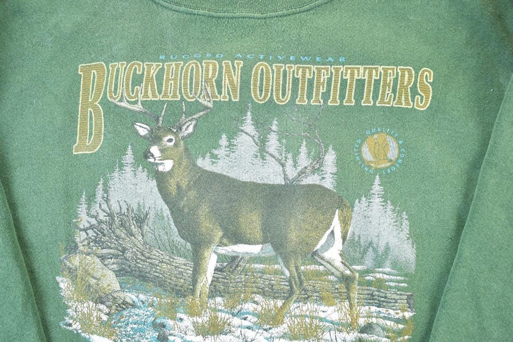 Vintage 1990s Buckhorn Outfitters Crewneck Sweatshirt Made IN USA Mens XL