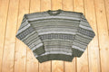Vintage 1990s David Taylor Abstract Striped Knit Crewneck Sweater Men's L