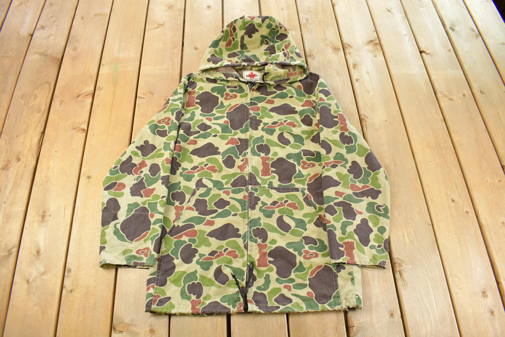 Vintage 1980s MWG Duck Camo Canvas Hunting Jacket Men's Small