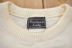 Vintage 1990s Southern Lady Flowers Tuba Knitted Sweater