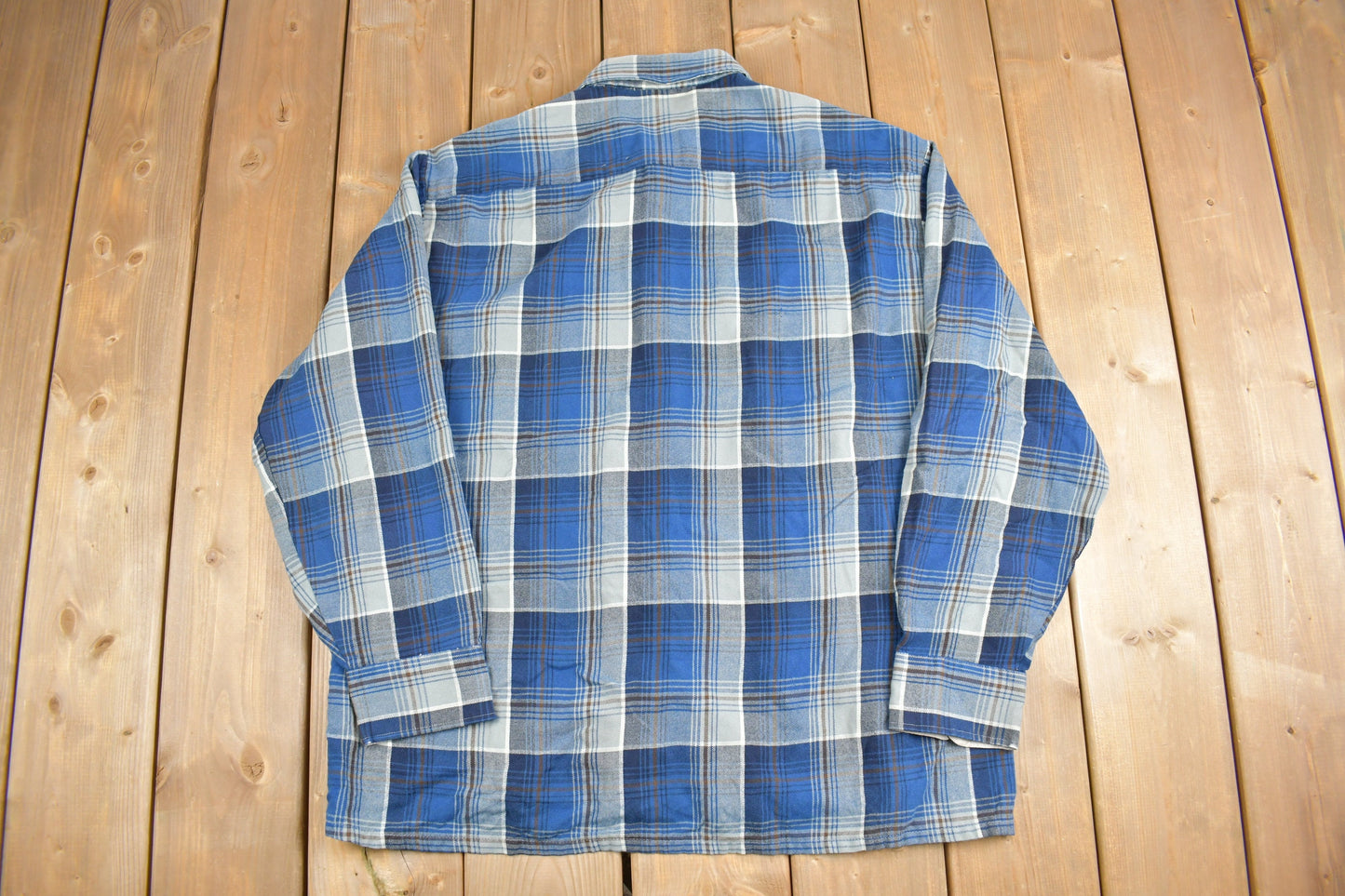 Vintage 1980s Back Packer Shadow Plaid Button Up Shirt / 80s Shirt / Vintage Flannel / Outdoorsman / 100% Acrylic