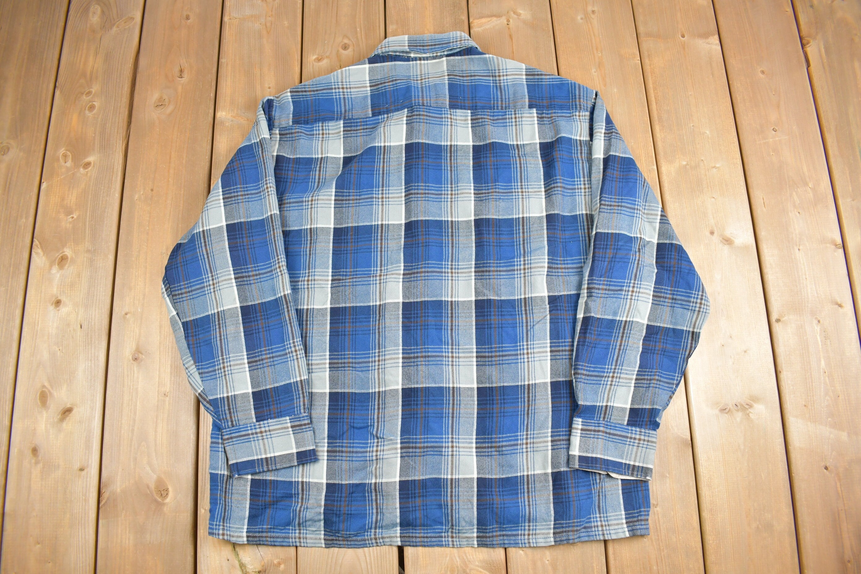Vintage 1980s Back Packer Shadow Plaid Button Up Shirt