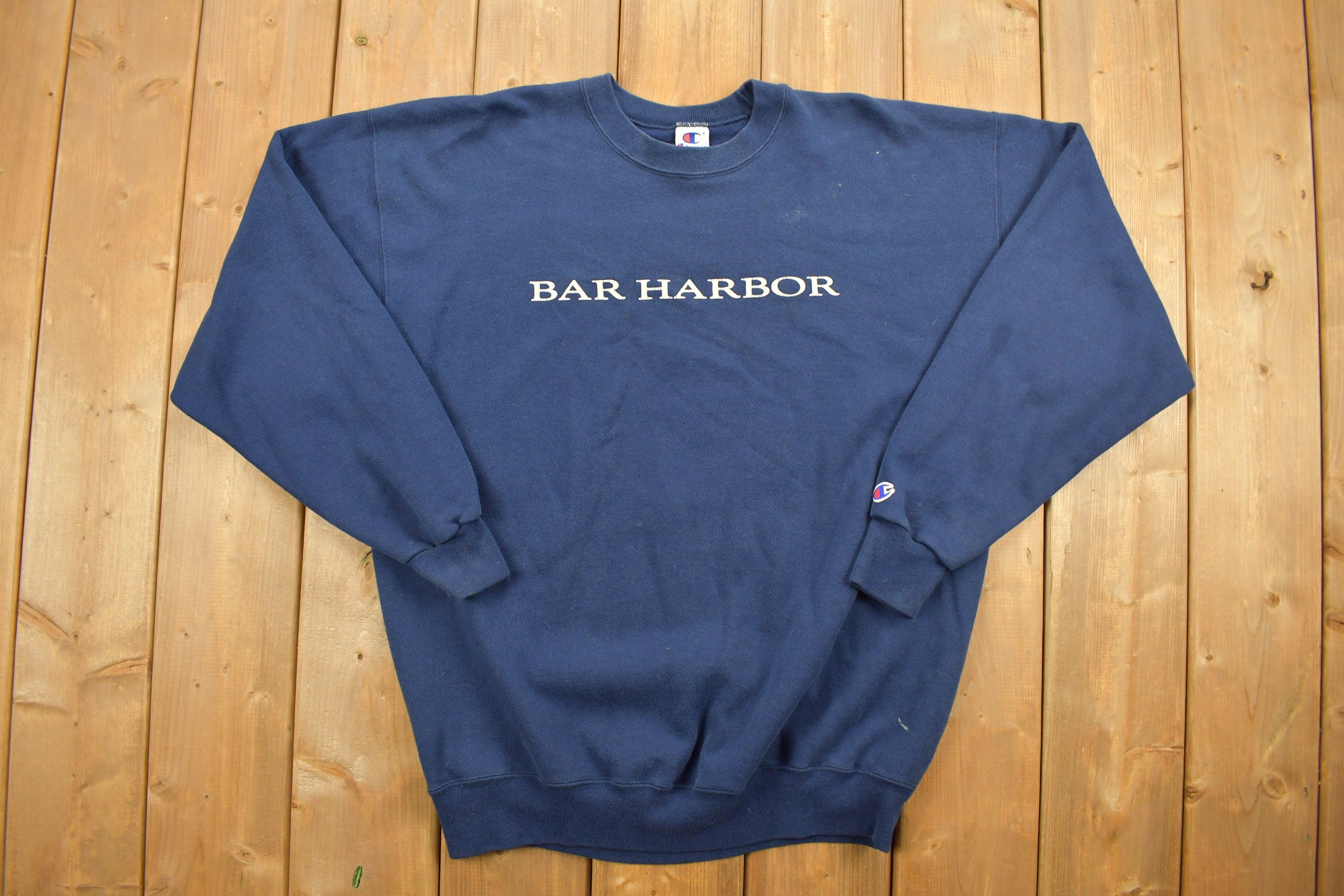 Vintage 1990s Bar Harbor Champion Blue Tagg Sweatshirt