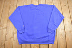 Vintage 1990s Champion Blank Blue Crewneck Sweatshirt