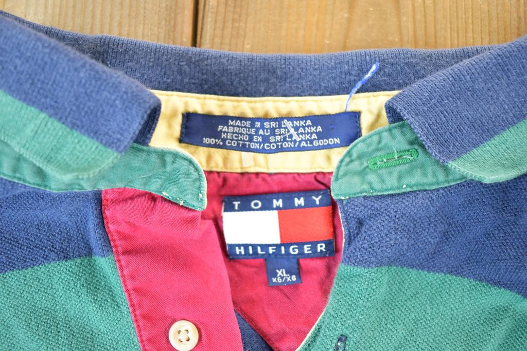 Vintage 1990s Tommy Hilfiger Quarter Button Up Polo Style Shirt