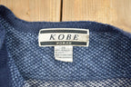 Vintage 1990s festive Cable Knit Button up Crewneck Sweater
