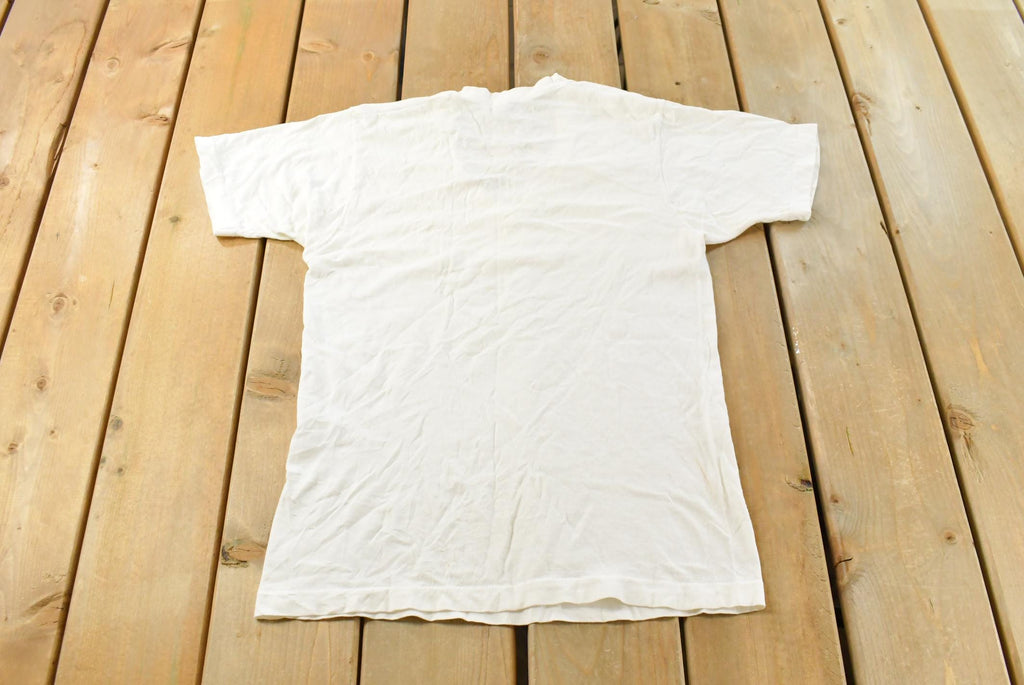 Vintage 1980s Fruit of the Loom Blank V-Neck T-Shirt Men's Small