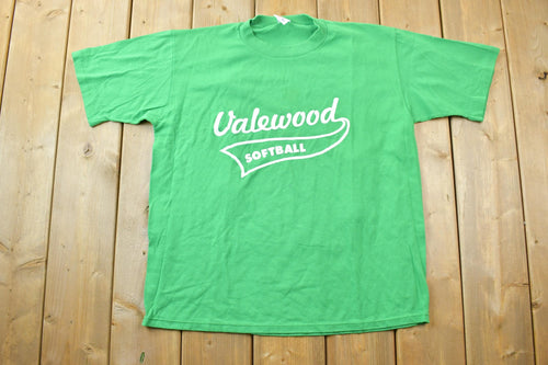 Vintage 1990s Valewood Softball Souvenir T-Shirt / Streetwear / Made In USA / Vacation Tee / Travel T Shirt