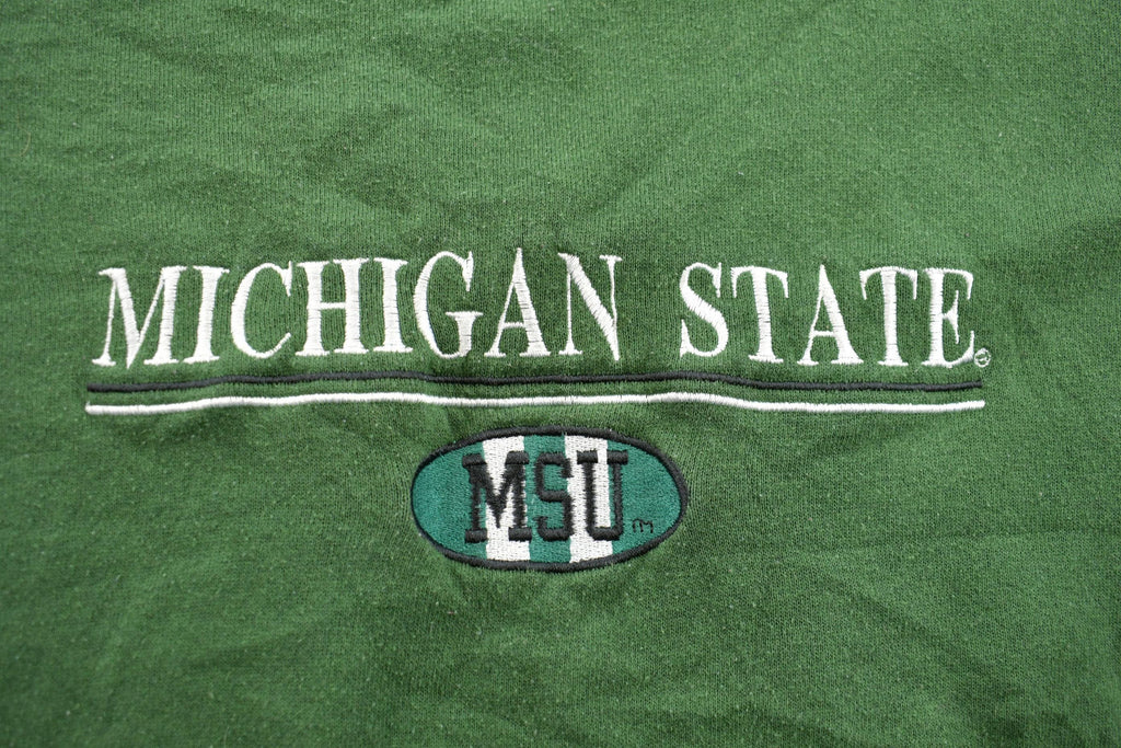 Vintage 1990s University Of Michigan State Collegiate Crewneck  Embroidered NCAA Sweatshirt  Sportswear  Americana  90s crewneck