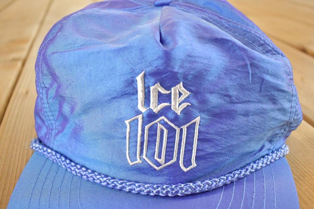 Vintage 1990s Ice 101 Snapback Rope Trucker Hat  90's Embroidered Ice Cap