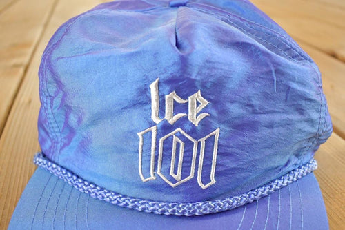 Vintage 1990s Ice 101 Snapback Rope Trucker Hat  90's Embroidered Ice Cap