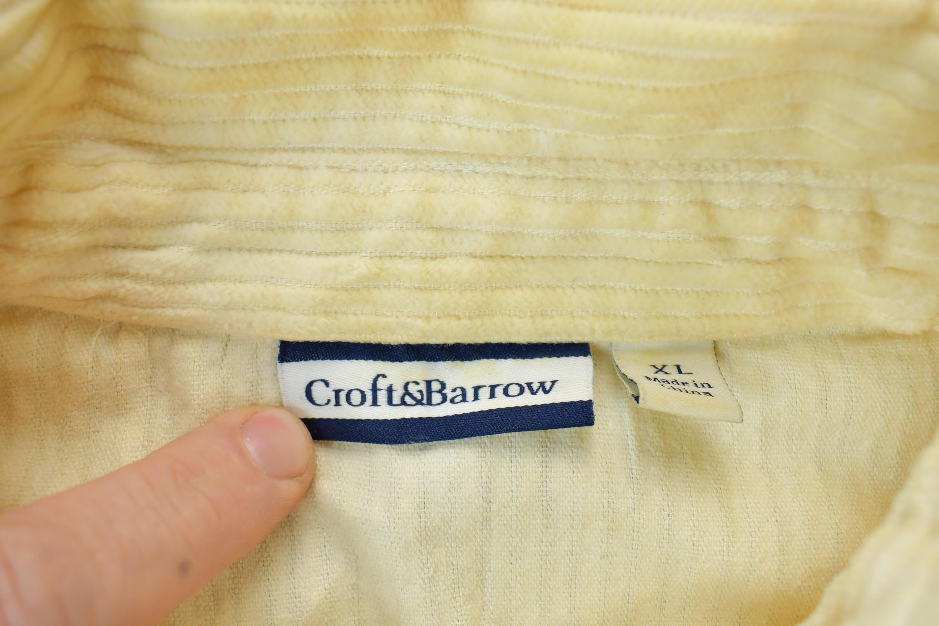 Vintage 1990s Croft Barrow Ribbed Blank Button Up Shirt