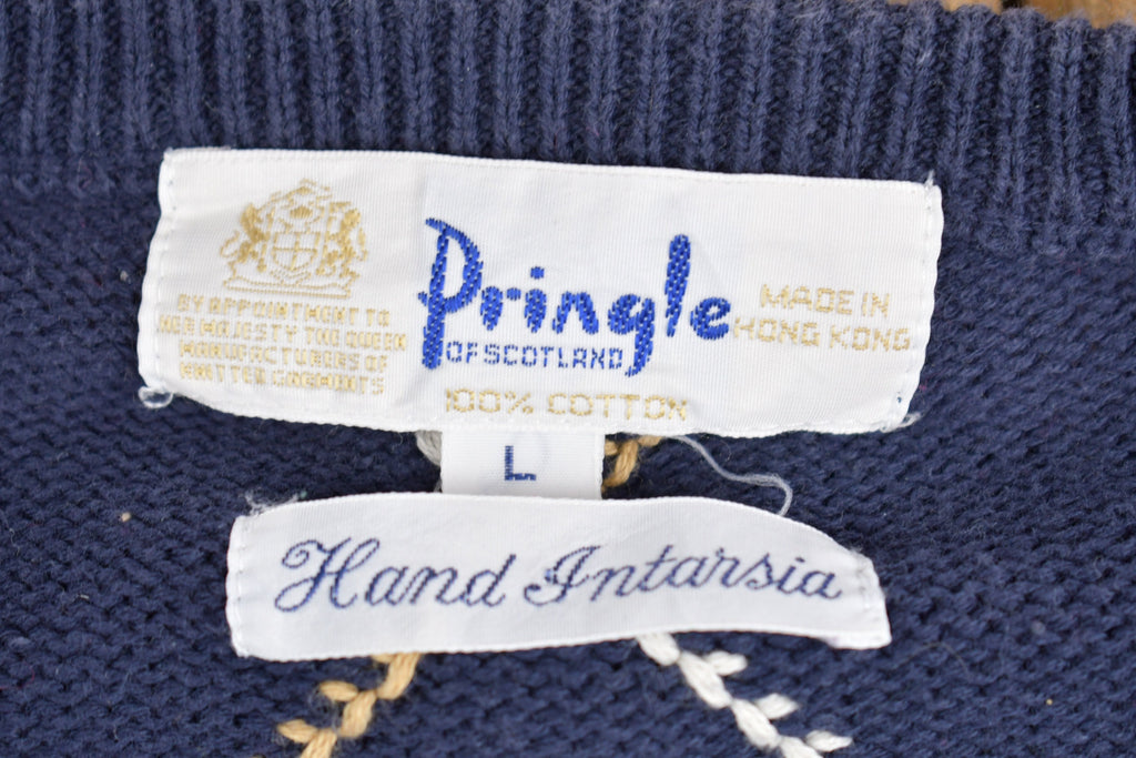 Vintage 1990s Pringle Knit V Neck Sweater