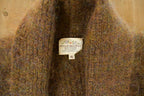 Vintage 1980s Susan Bristol Knit Cardigan Mohair Wool Sweater Women's XL