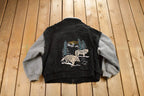 Vintage 1980s Suede Leather Treeline Jacket